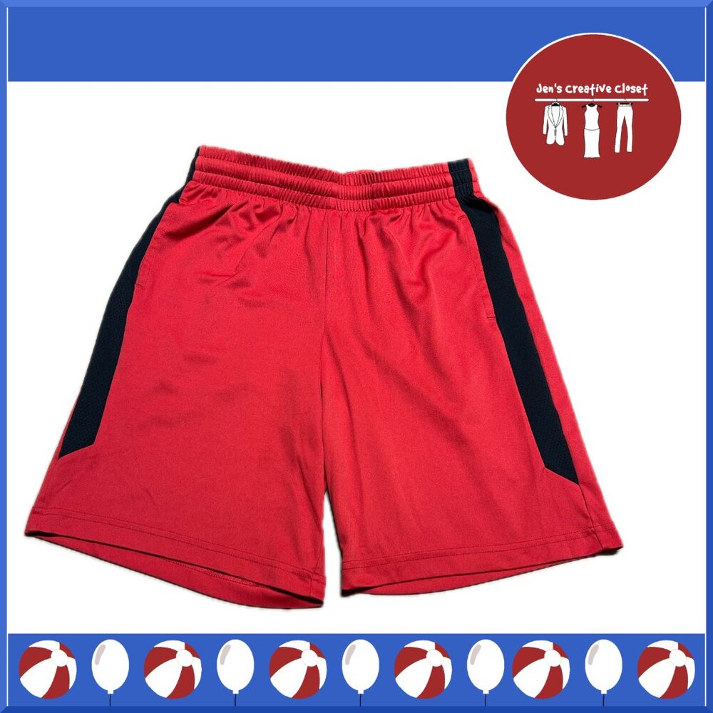 Boy's Tek Gear Dry Tek Red and Black Shorts
